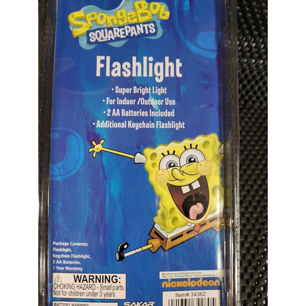 SpongeBob SquarePants Flashlight Set With Batteries Kids Nickelodeon NIP - Picture 3 of 5
